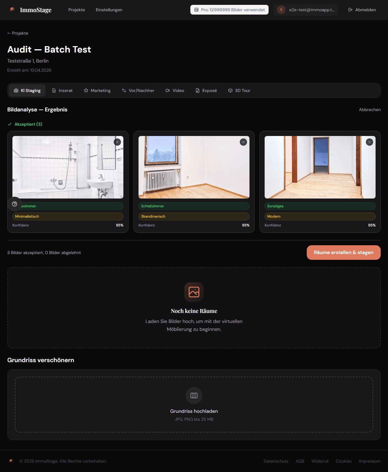 ImmoStage Portal-Import — 3 Bilder automatisch klassifiziert