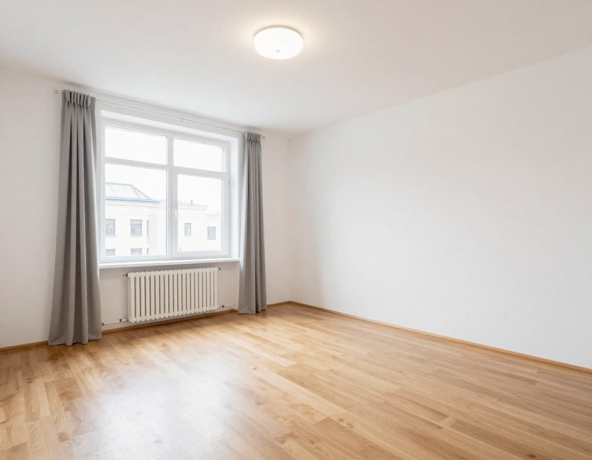 Leerer Raum vor Virtual Staging