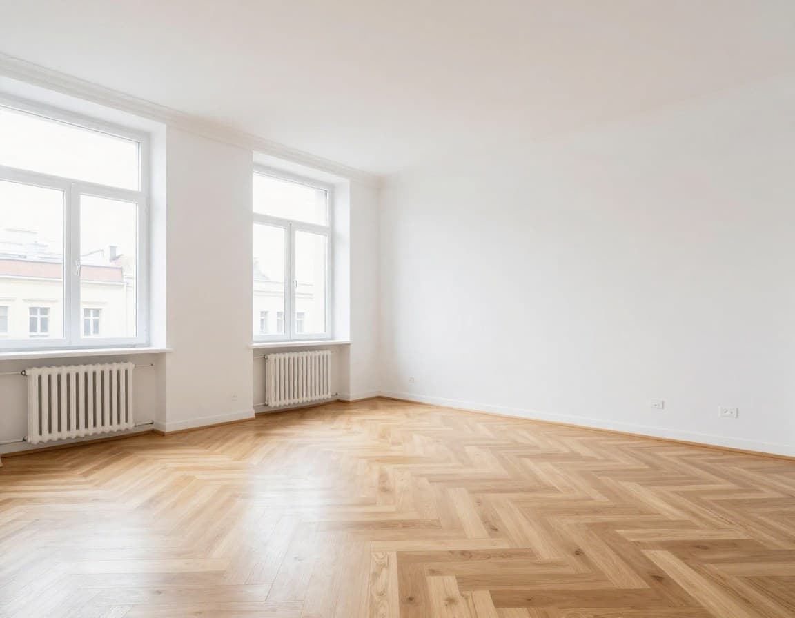 Leerer Raum vor Virtual Staging