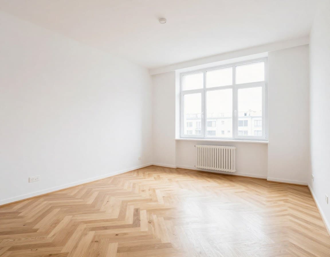 Leerer Raum vor Virtual Staging