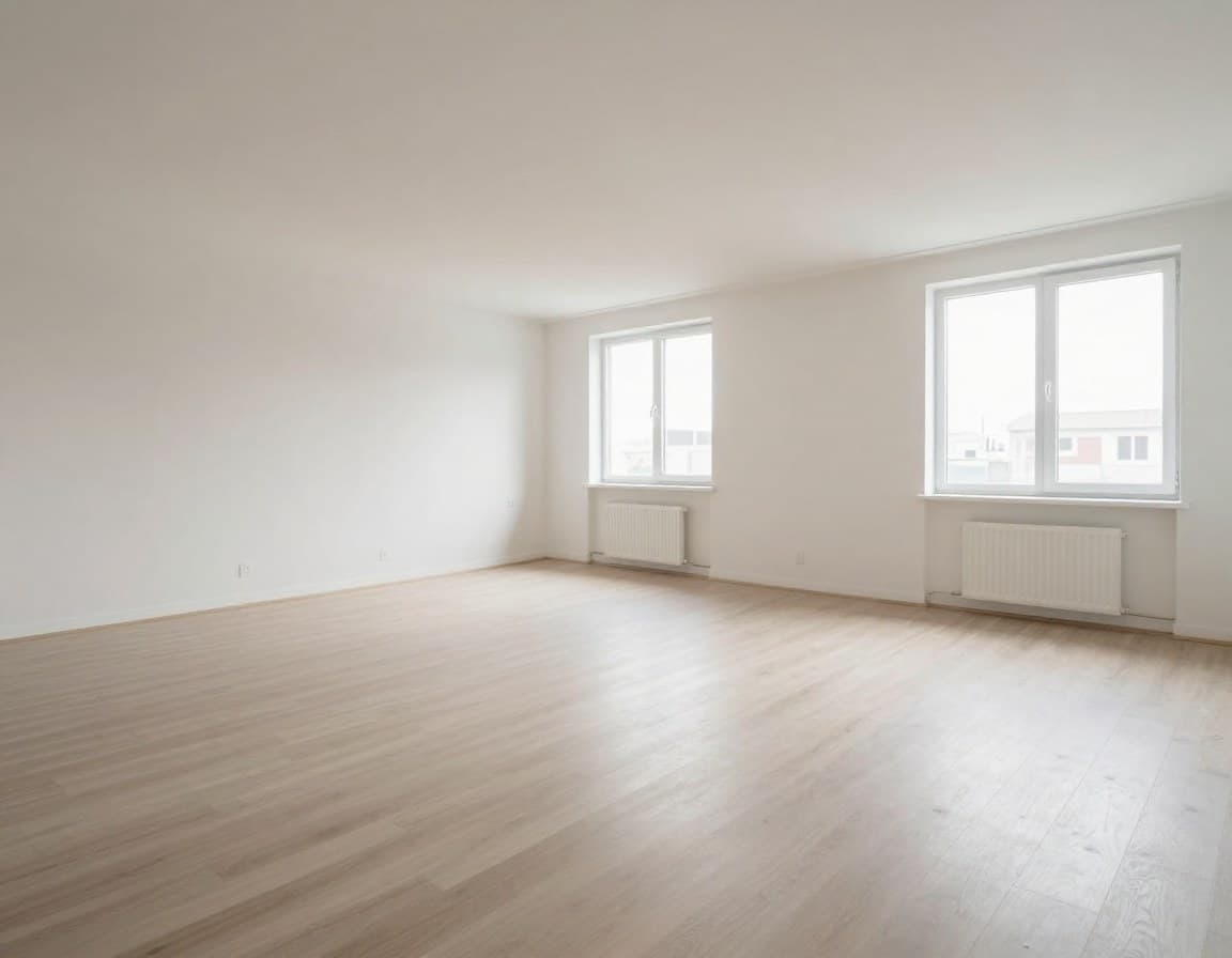Leerer Raum vor Virtual Staging