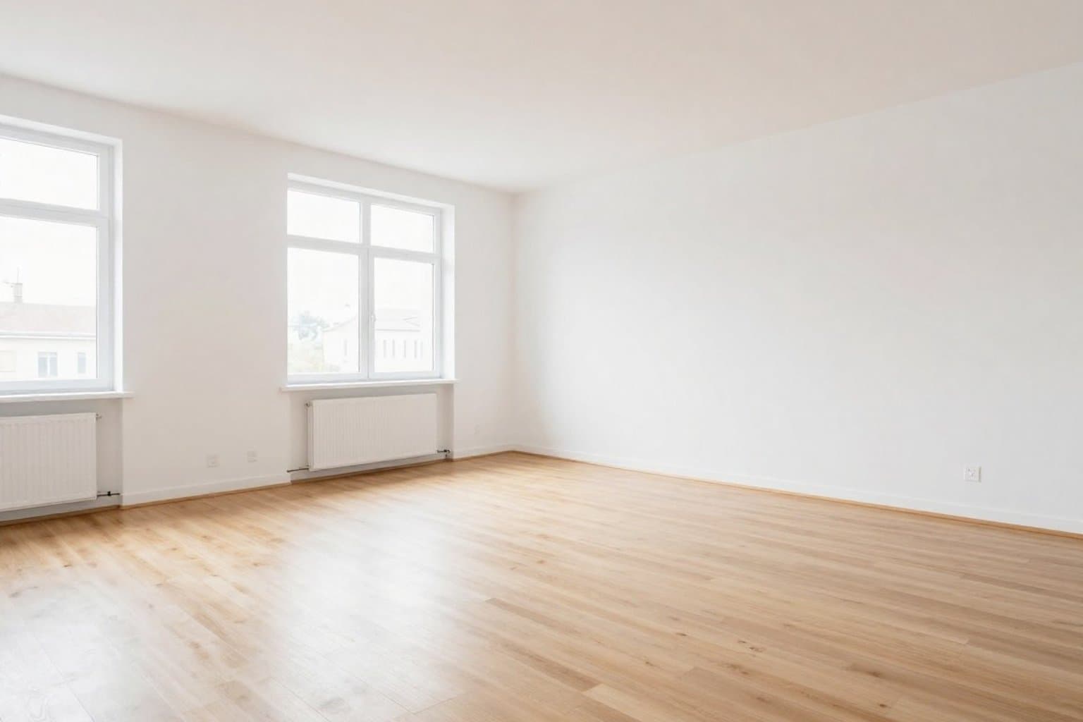 Leerer Raum vor Virtual Staging