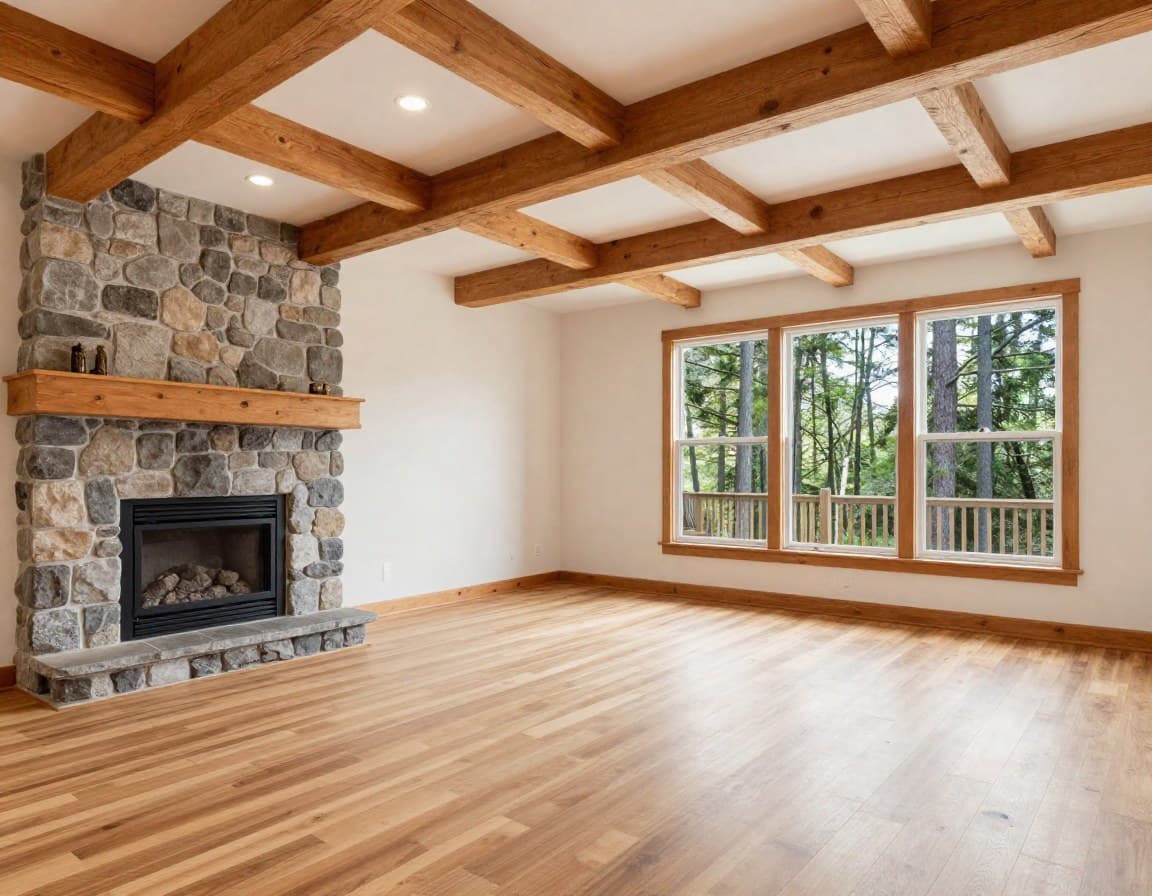 Leerer Raum vor Virtual Staging