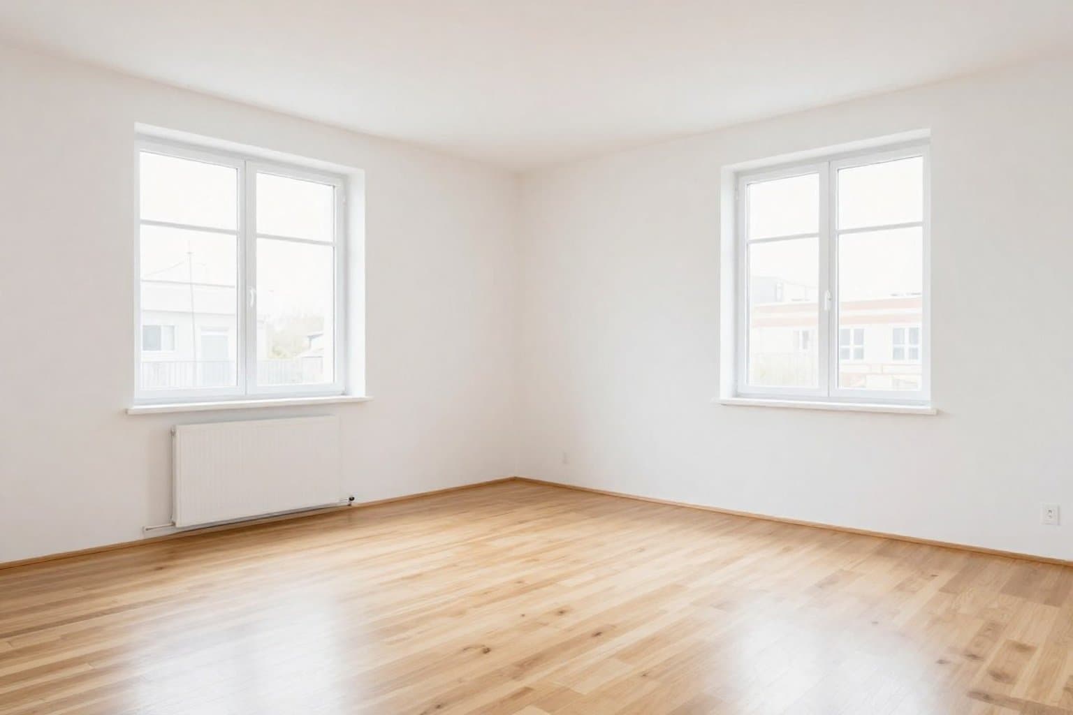 Leerer Raum vor Virtual Staging