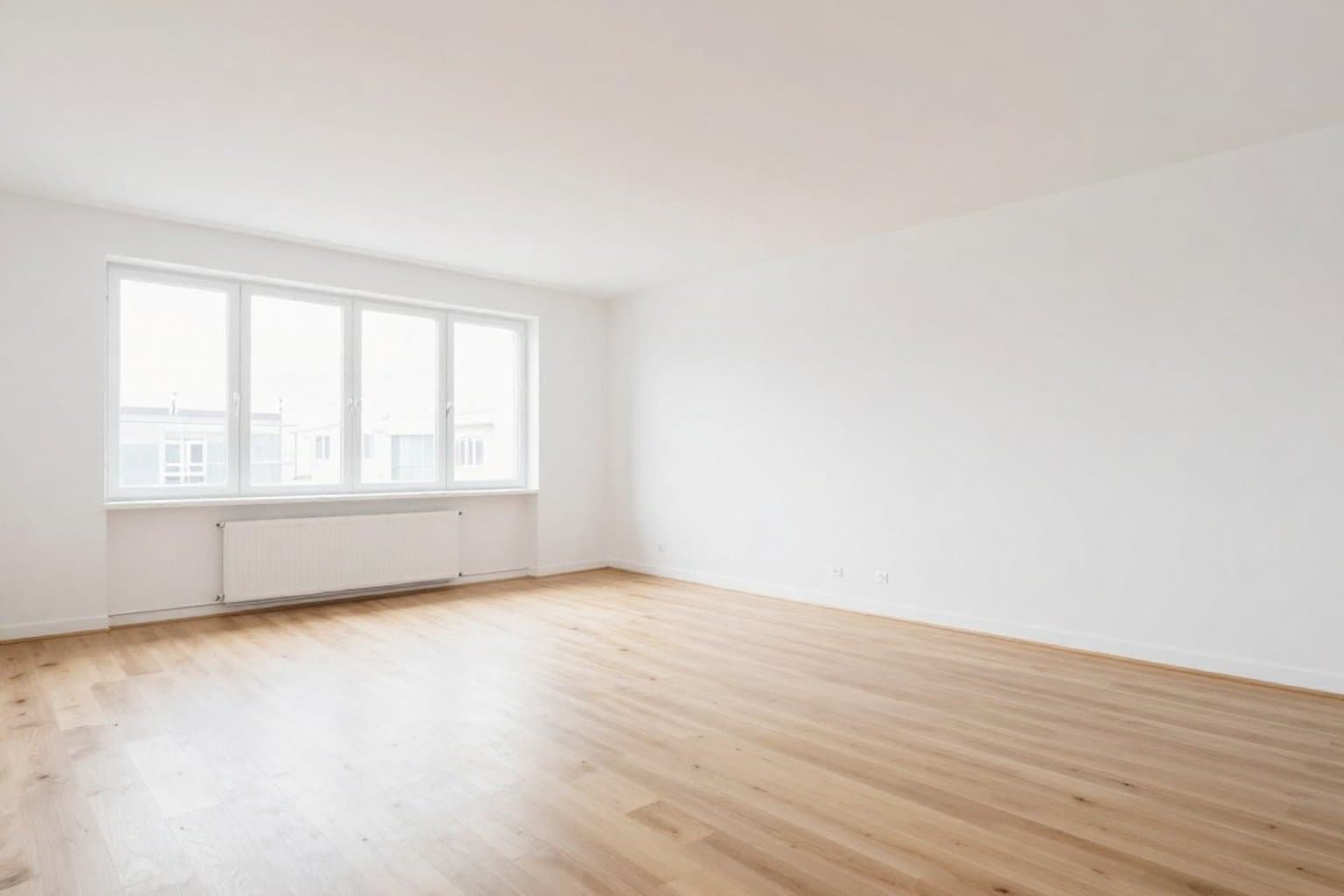 Leerer Raum vor Virtual Staging