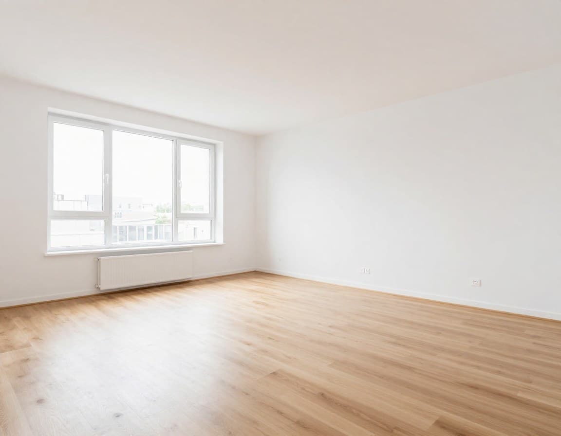 Leerer Raum in einem Immobilien-Expose ohne Virtual Staging