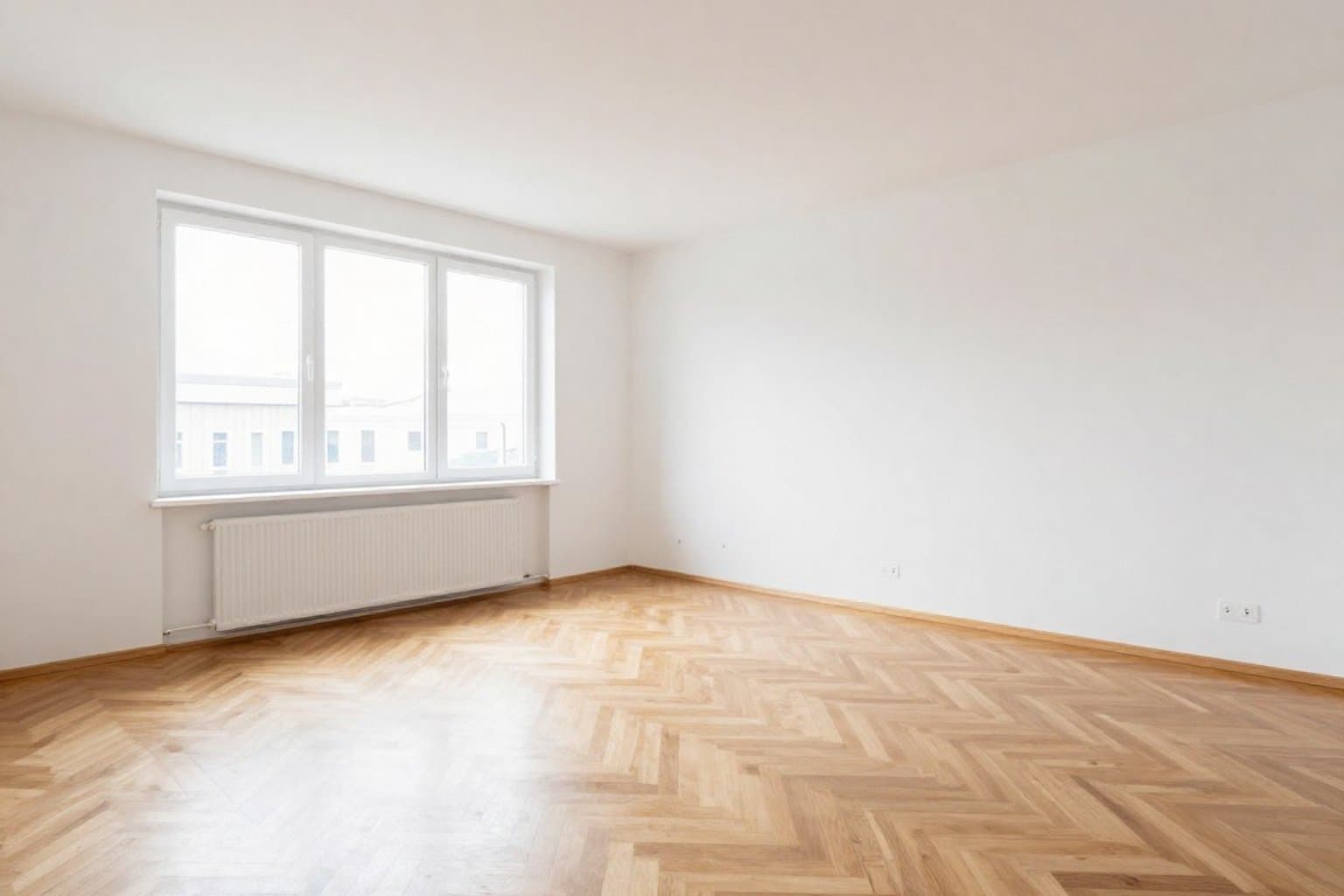 Leerer Raum vor Virtual Staging