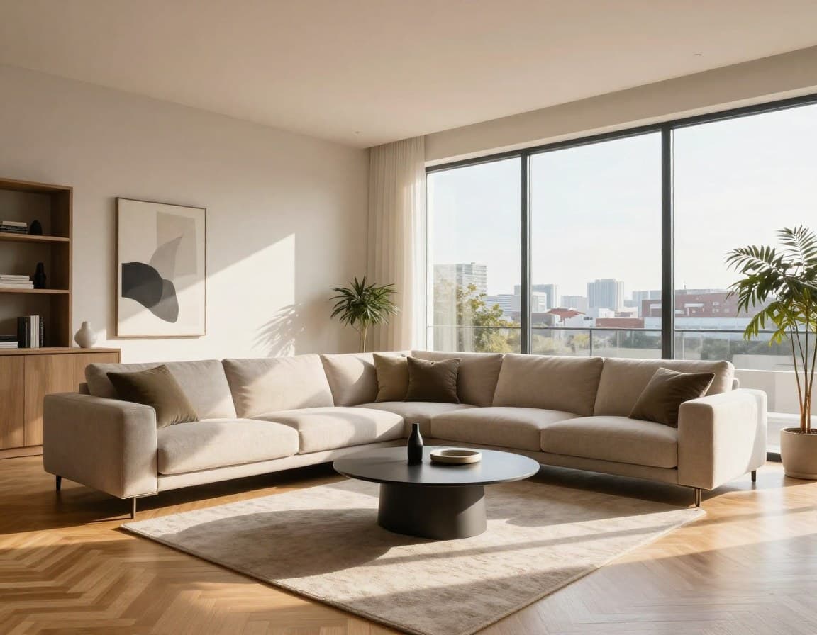 Modernes Wohnzimmer fur Expose-Fotografie