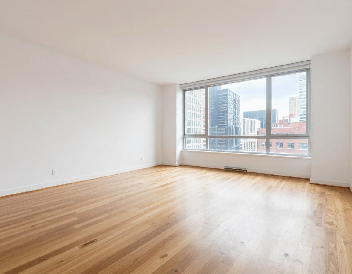 Leerer Raum vor Virtual Staging