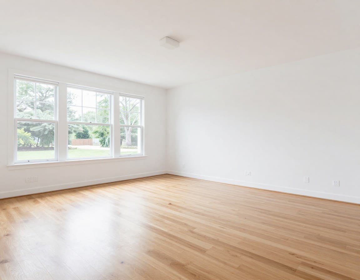 Leerer Raum vor Virtual Staging