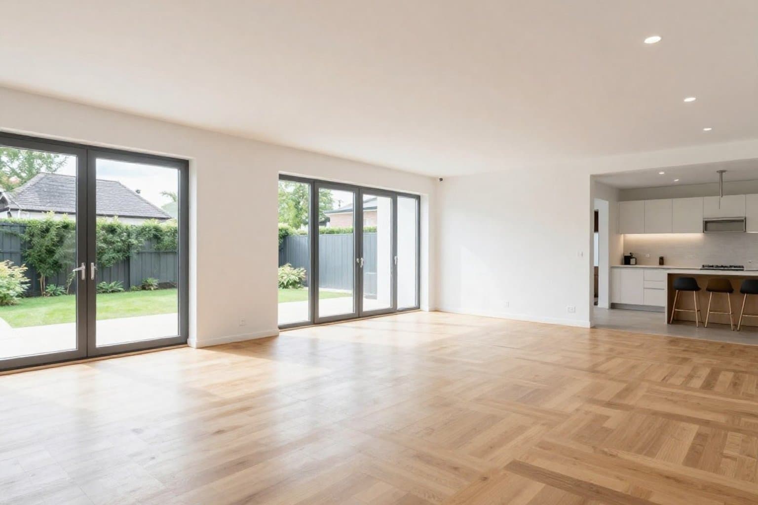 Leerer Raum vor Virtual Staging