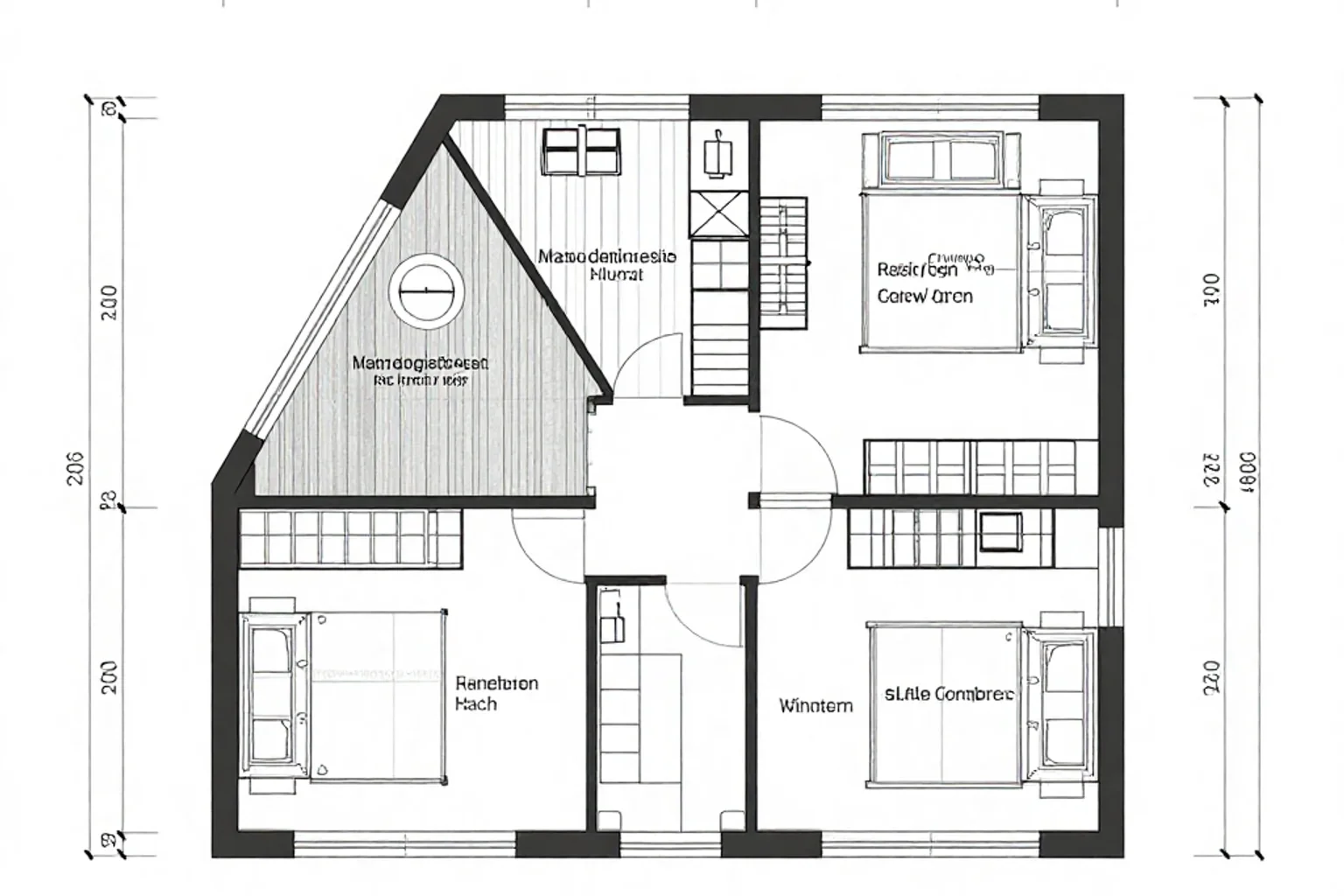 Raum nach Virtual Staging mit KI-Möblierung