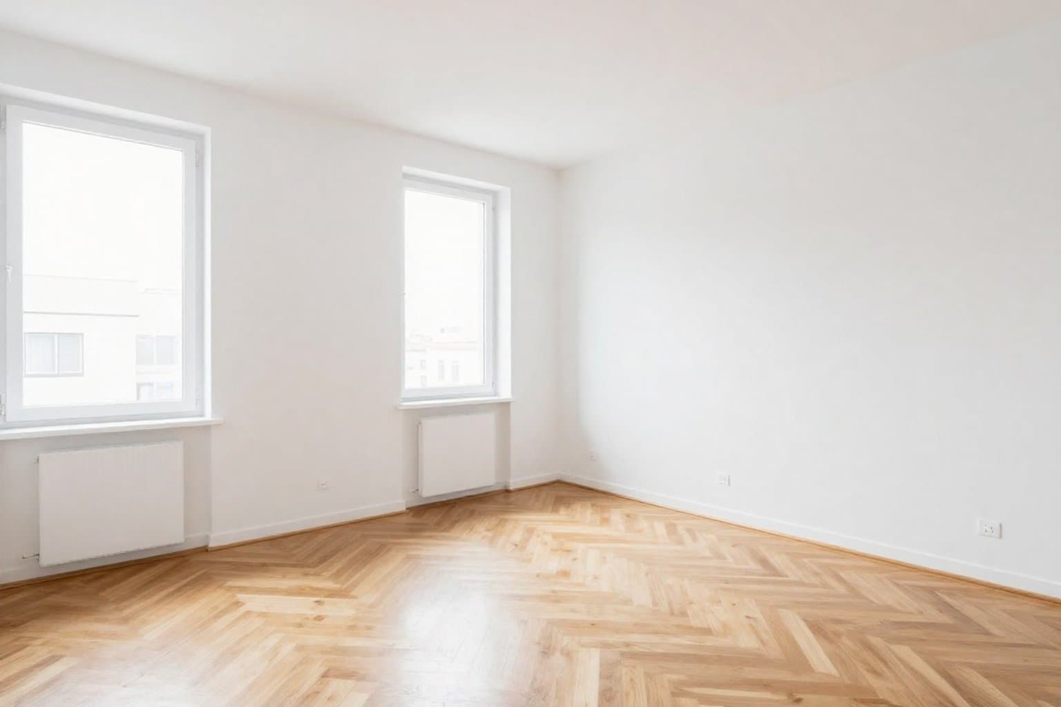 Leerer Raum vor Virtual Staging
