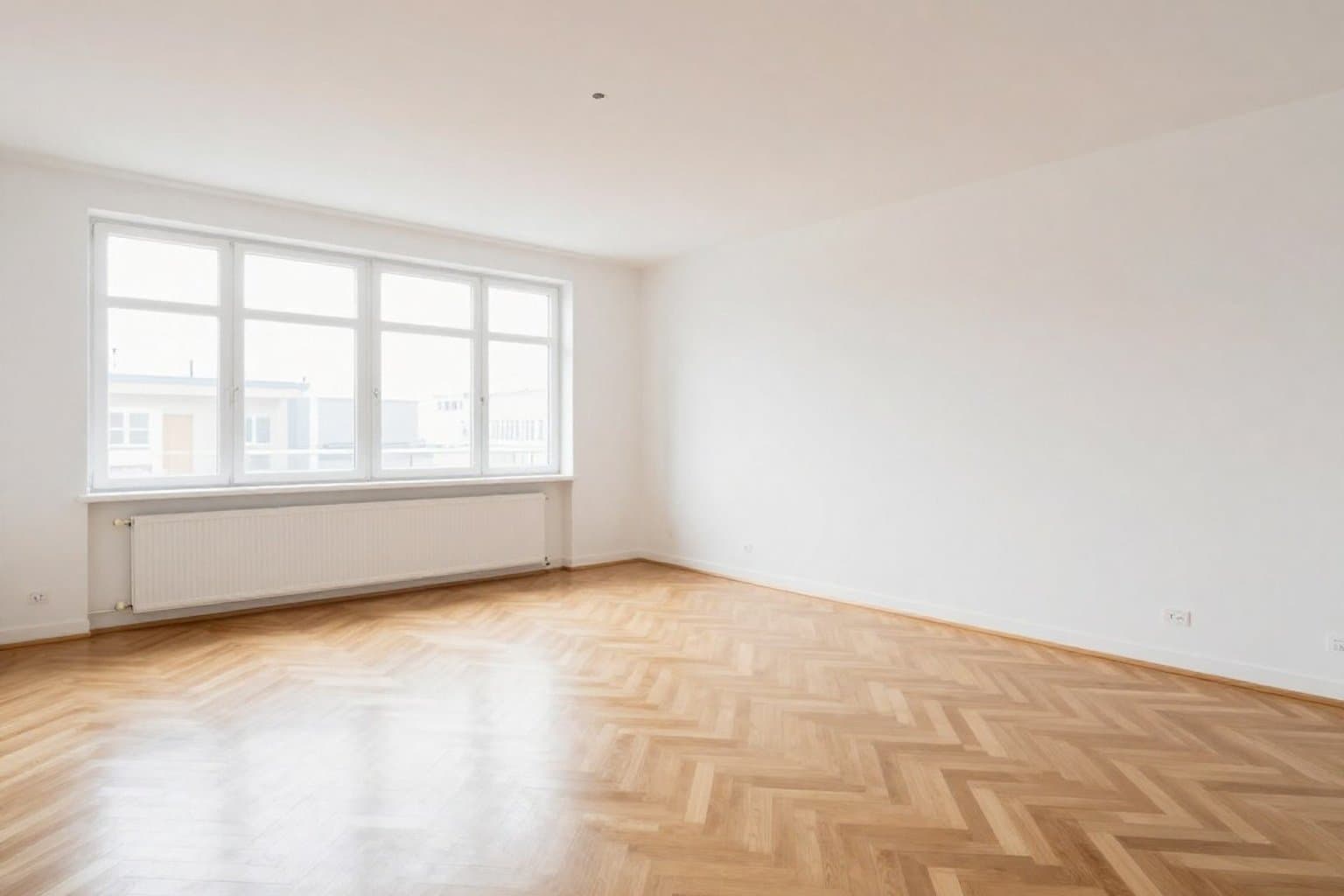 Leerer Raum vor Virtual Staging