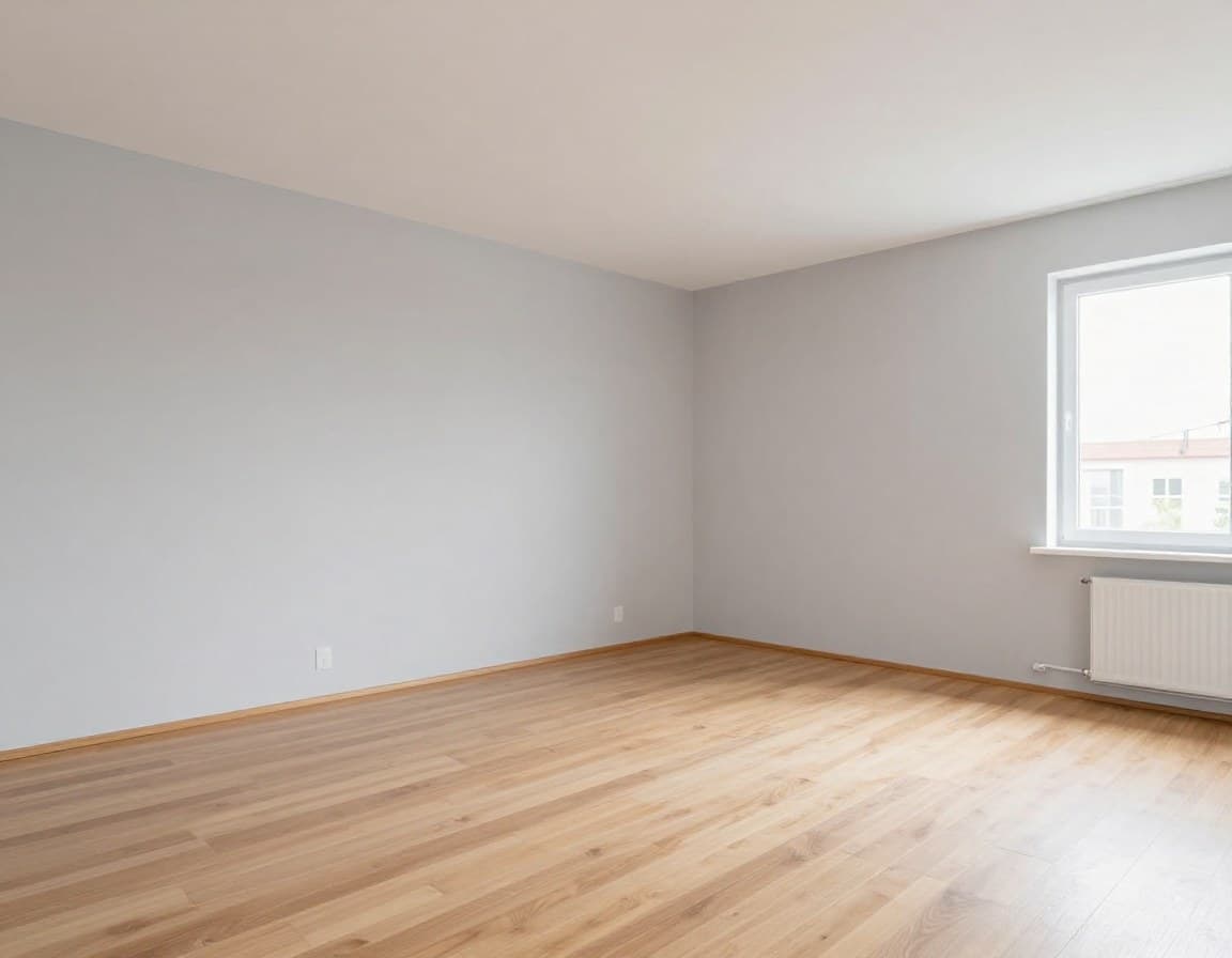 Leeres unstaged Esszimmer — ohne Möbel können sich 81% der Käufer den Raum nicht vorstellen