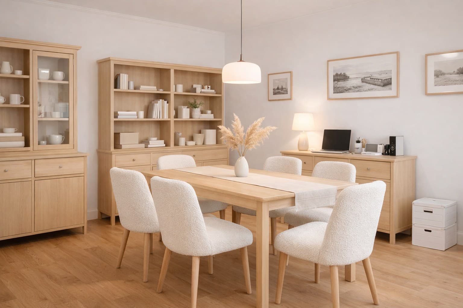 Esszimmer nach Virtual Staging mit KI-Möblierung