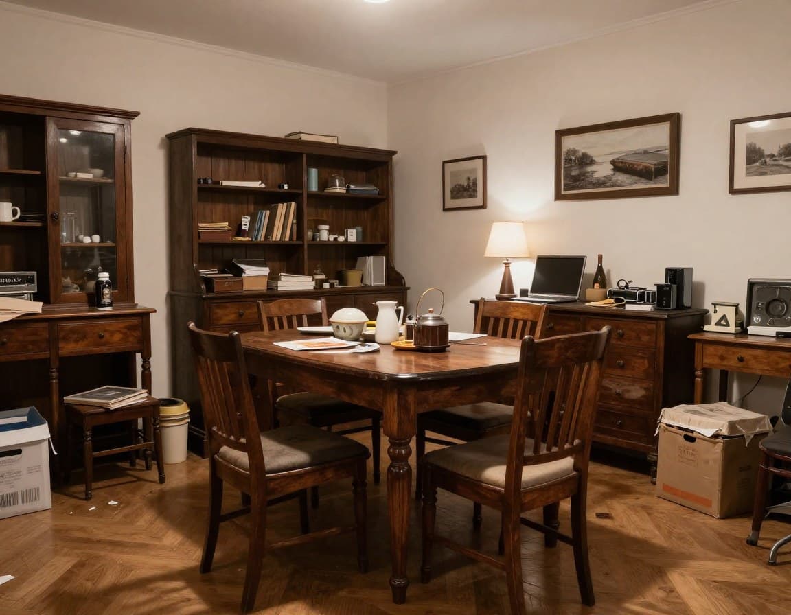 Leeres Esszimmer vor Virtual Staging