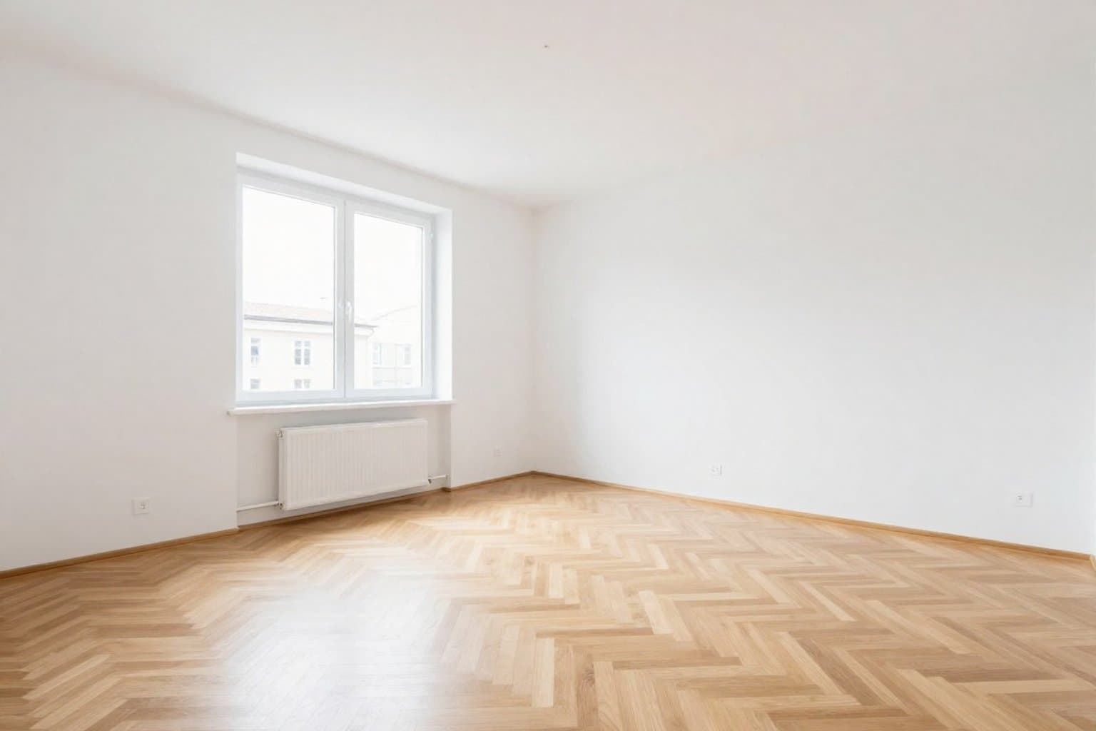 Leerer Raum vor Virtual Staging