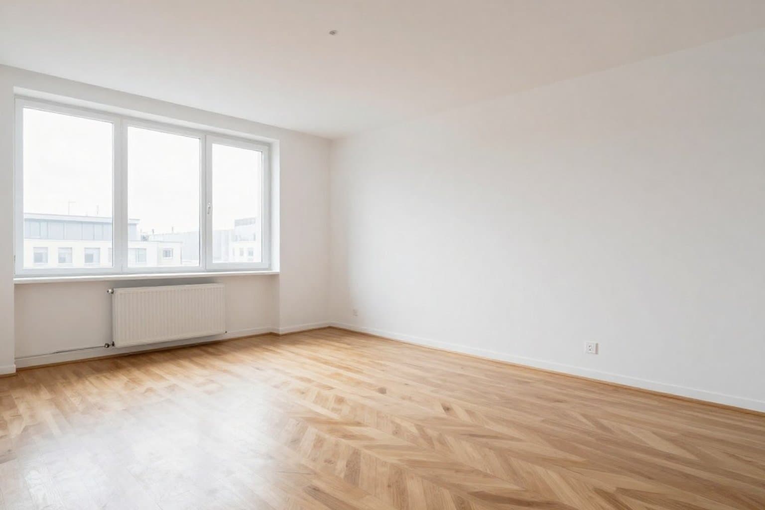 Leerer Raum vor Virtual Staging