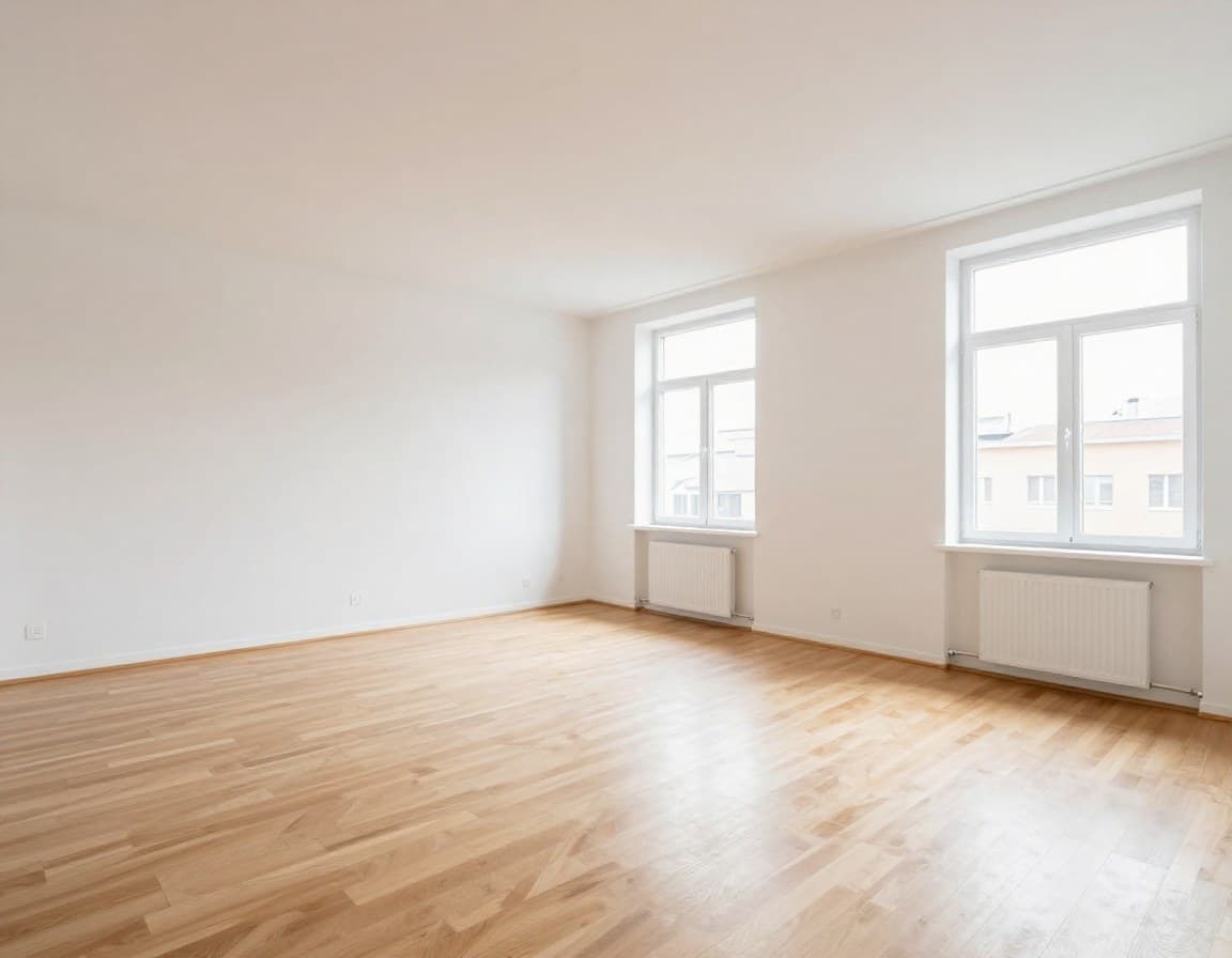 Leere Stuttgarter Wohnung vor Virtual Staging
