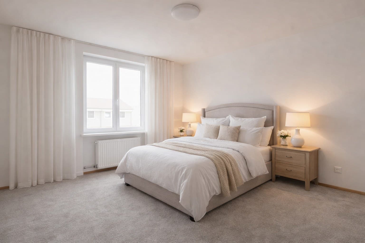 Raum nach Virtual Staging mit KI-Möblierung