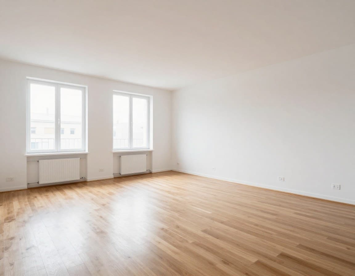 Leerer Raum vor Virtual Staging