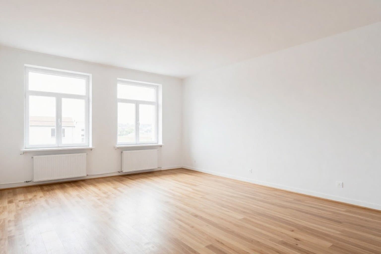 Leerer Raum vor Virtual Staging