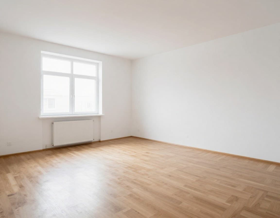 Leerer Raum ohne Möbel — kalt, steril und schwer zu verkaufen