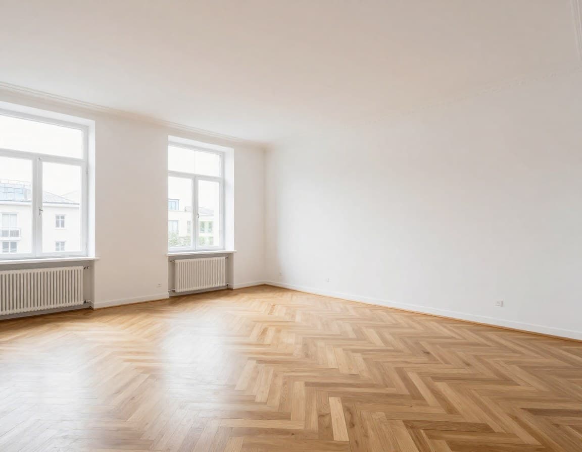 Leere Altbauwohnung Frankfurt Nordend — bereit für Virtual Staging