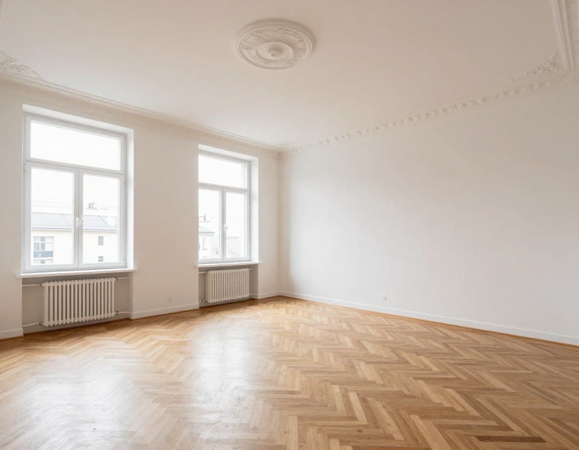 Leerer Raum vor Virtual Staging
