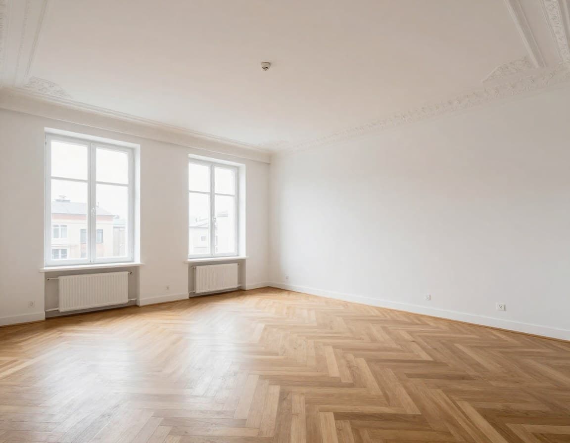Leerer Raum vor Virtual Staging