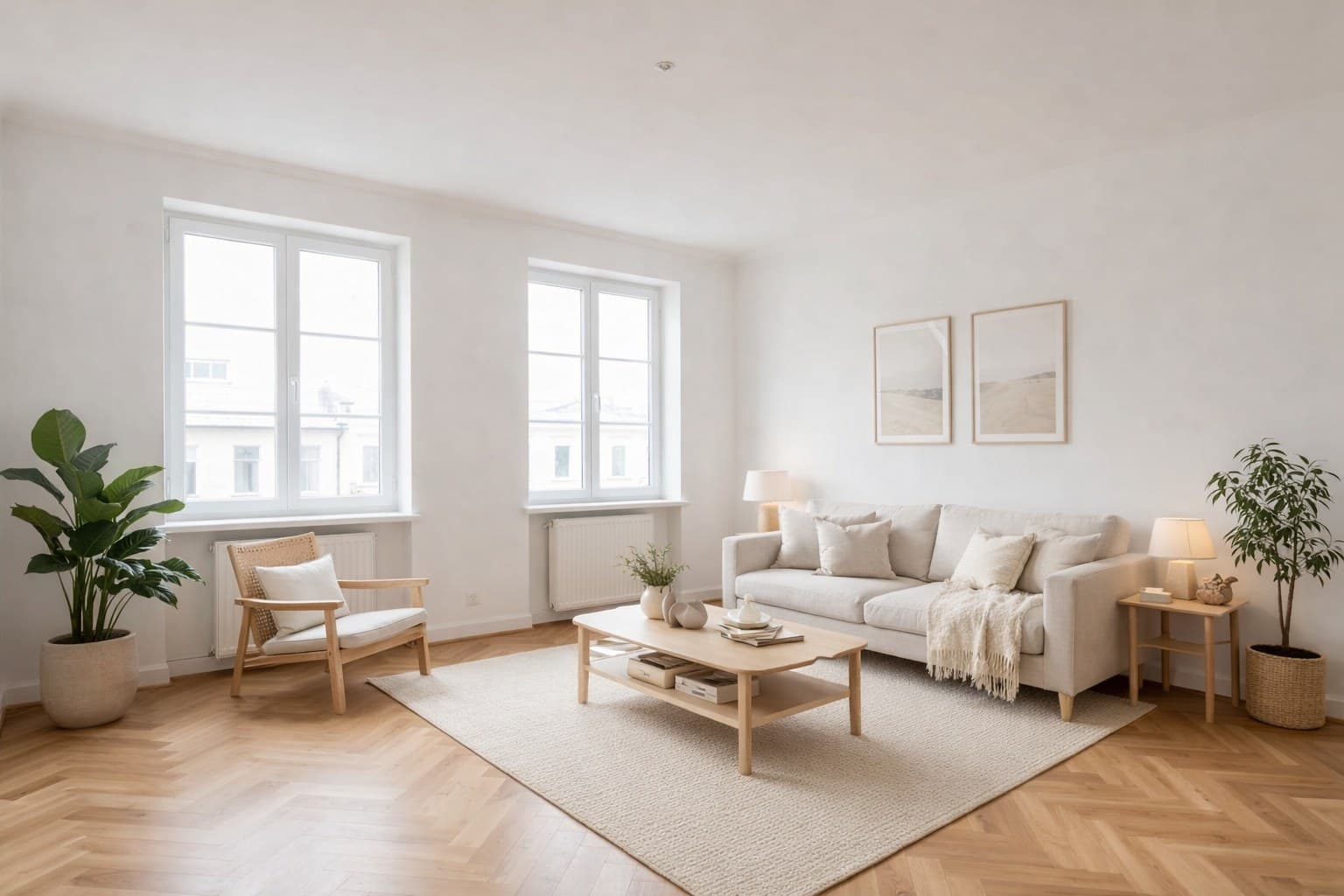 Stuttgarter Wohnung nach Virtual Staging — professionell eingerichtet mit modernen Möbeln