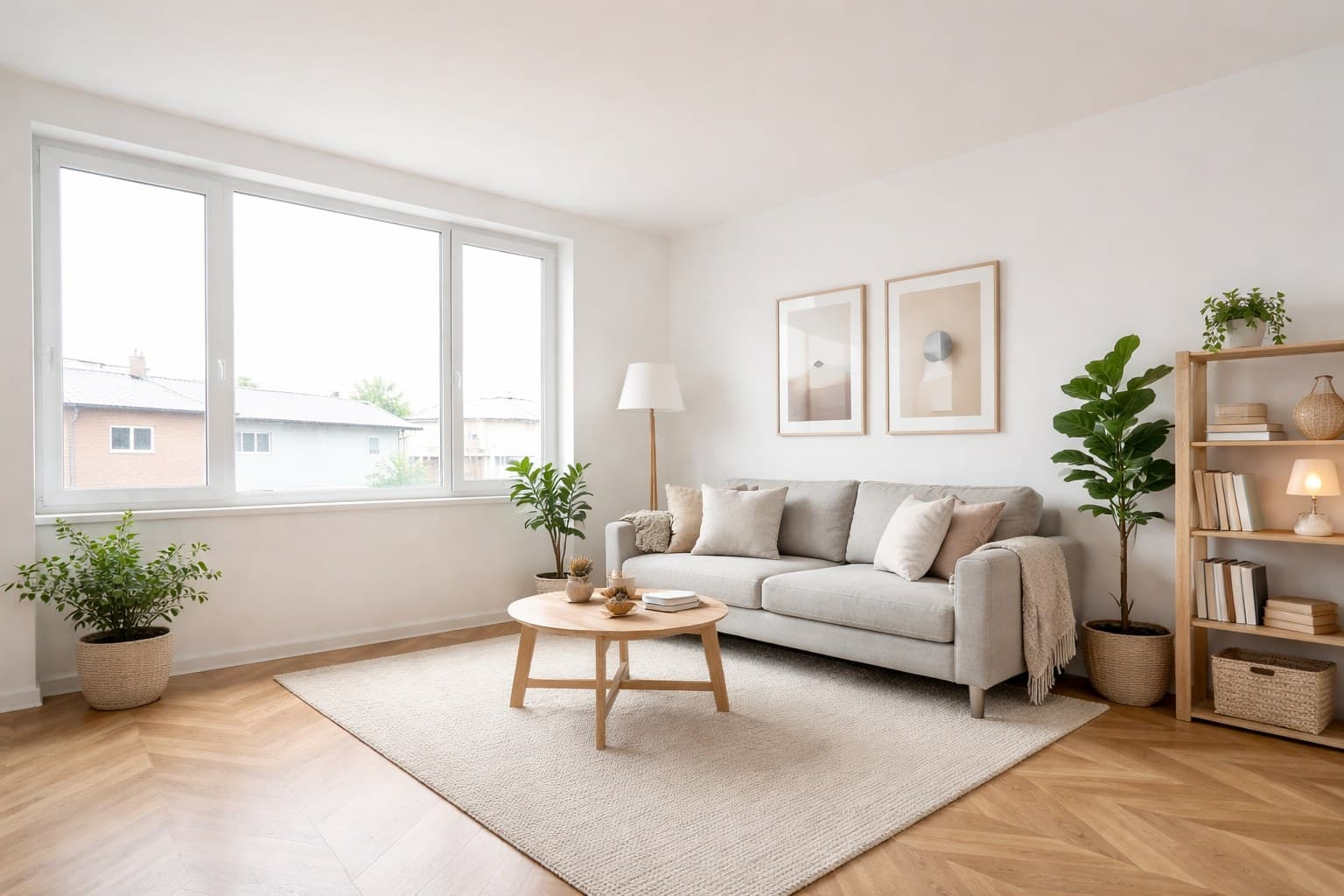 Nachher — virtuell möbliert