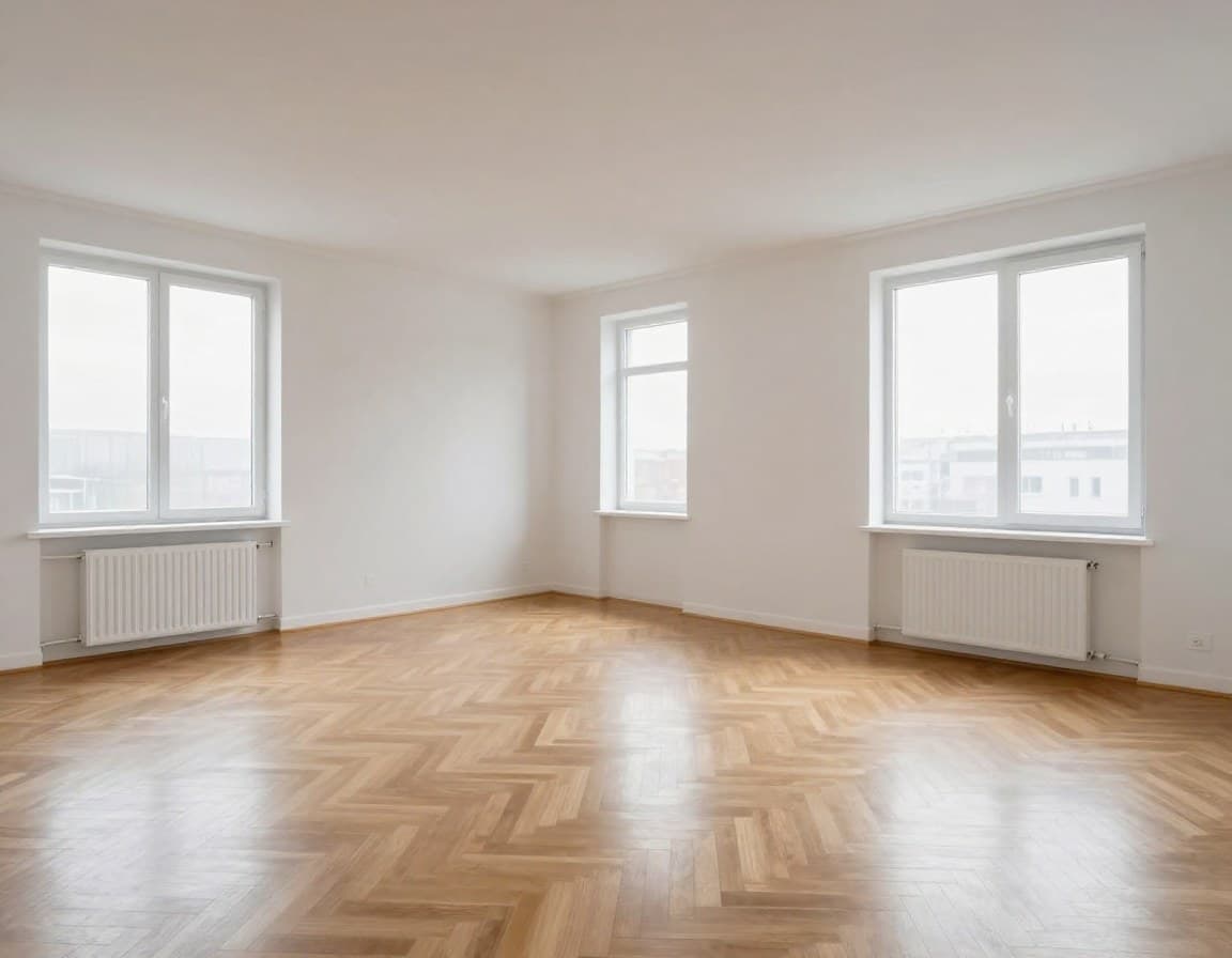 Leerer Raum vor Virtual Staging
