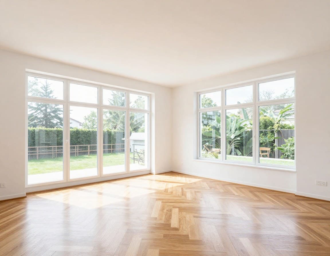 Professionelles Immobilienfoto eines modernen Wohnzimmers