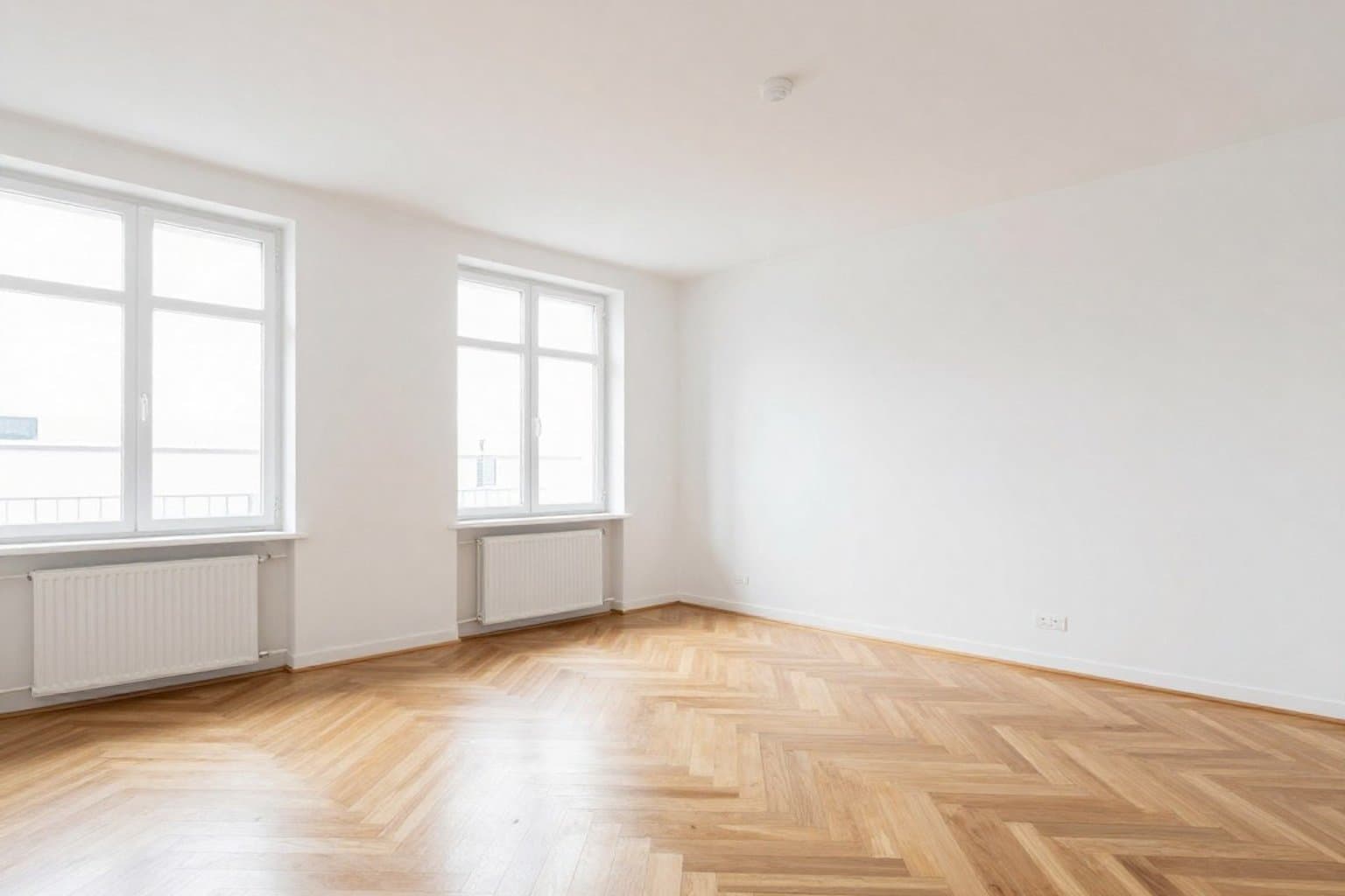 Leerer Raum vor Virtual Staging
