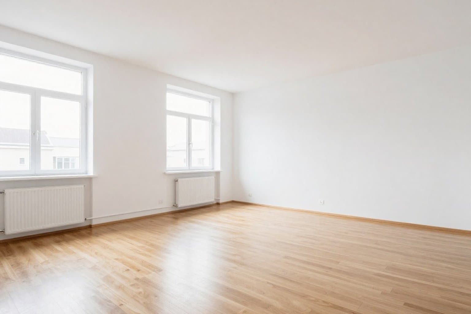 Leerer Raum vor Virtual Staging