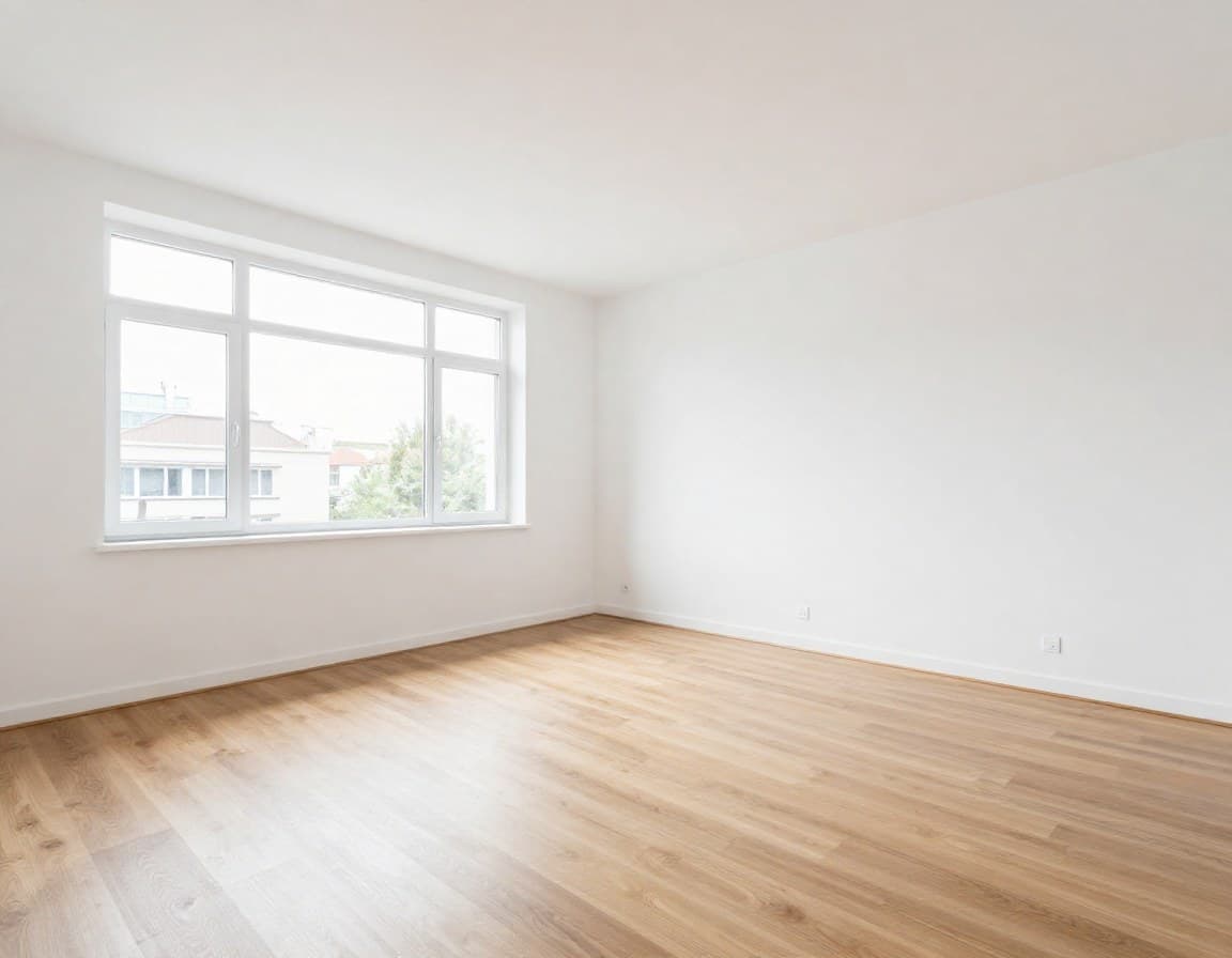 Immobilien-Video erstellen — virtuell gestagtes Wohnzimmer als Videobasis, vorher leer und nachher möbliert