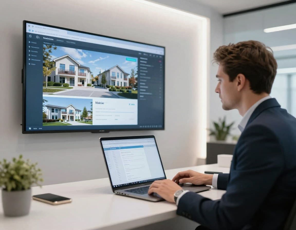 KI-Tools im modernen Maklerbüro: Immobilienbilder werden per Software verarbeitet