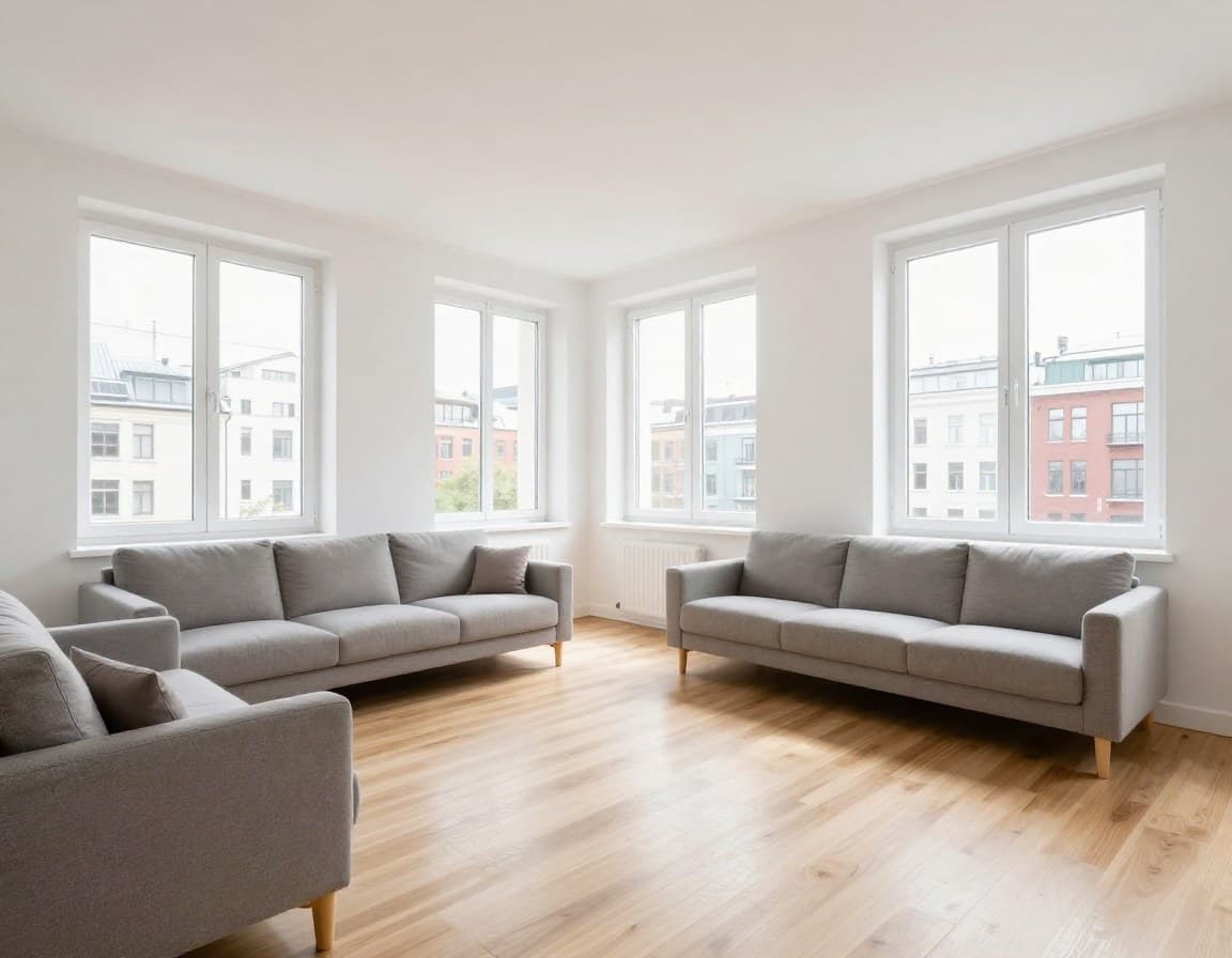 Privatverkauf Checkliste Immobilie — helle deutsche Wohnung vorbereitet für den Verkauf