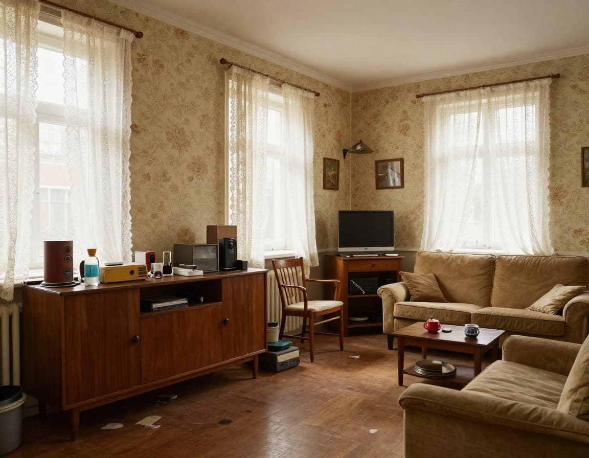 Erbimmobilie Köln vor virtualem Staging — Nachlassgegenstände und veraltete Einrichtung