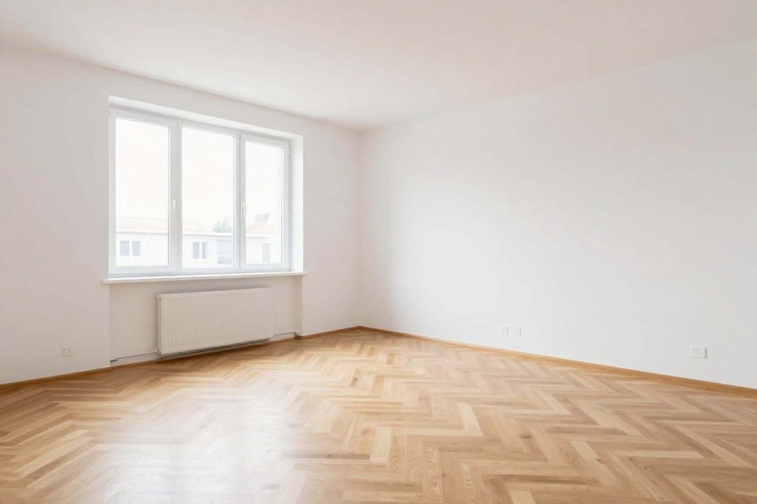 Leerer Raum vor Virtual Staging
