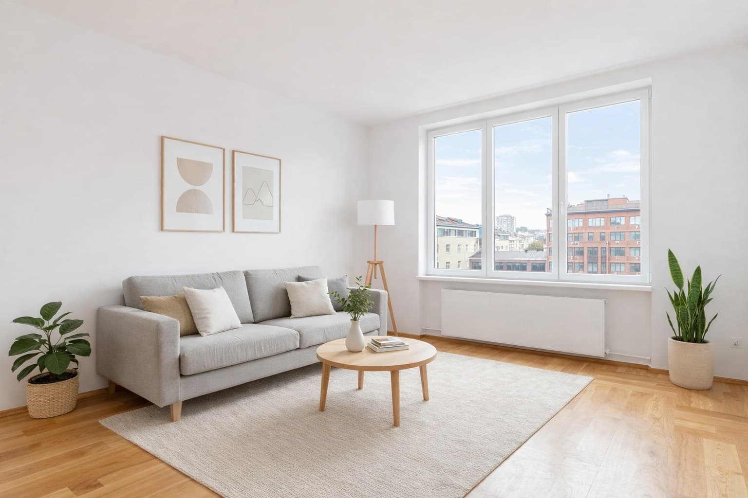 ImmoScout24 Inserat optimieren mit Virtual Staging — leere Wohnung vorher vs. eingerichtet nachher