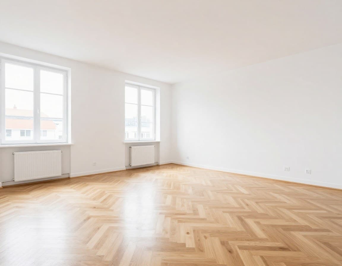 Leerer Raum vor dem Virtual Staging