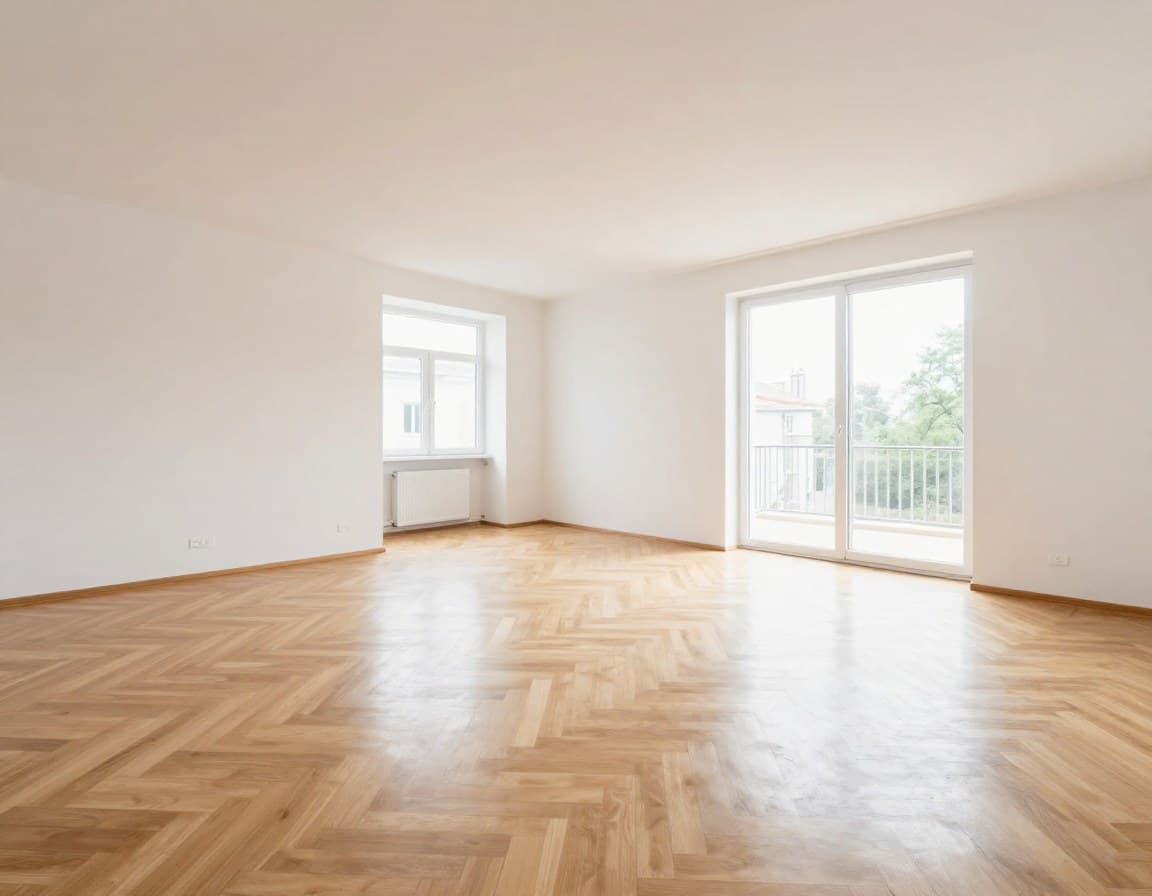 Leerer Raum vor Virtual Staging