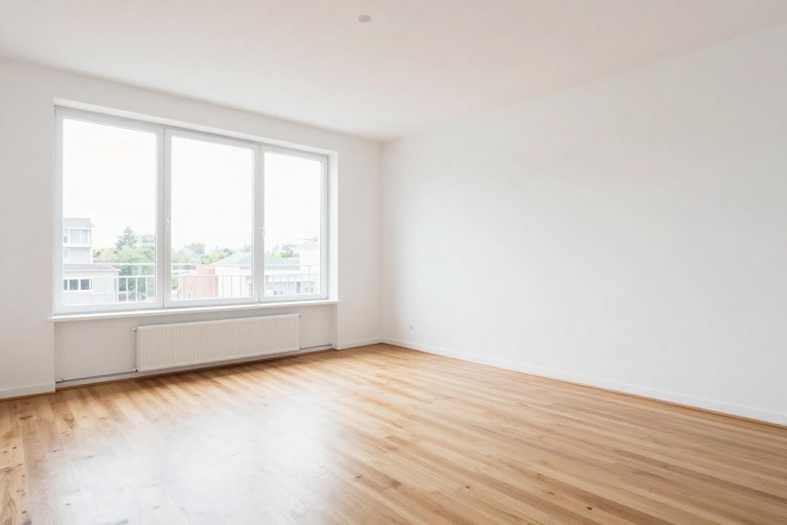 Leerer Raum vor Virtual Staging