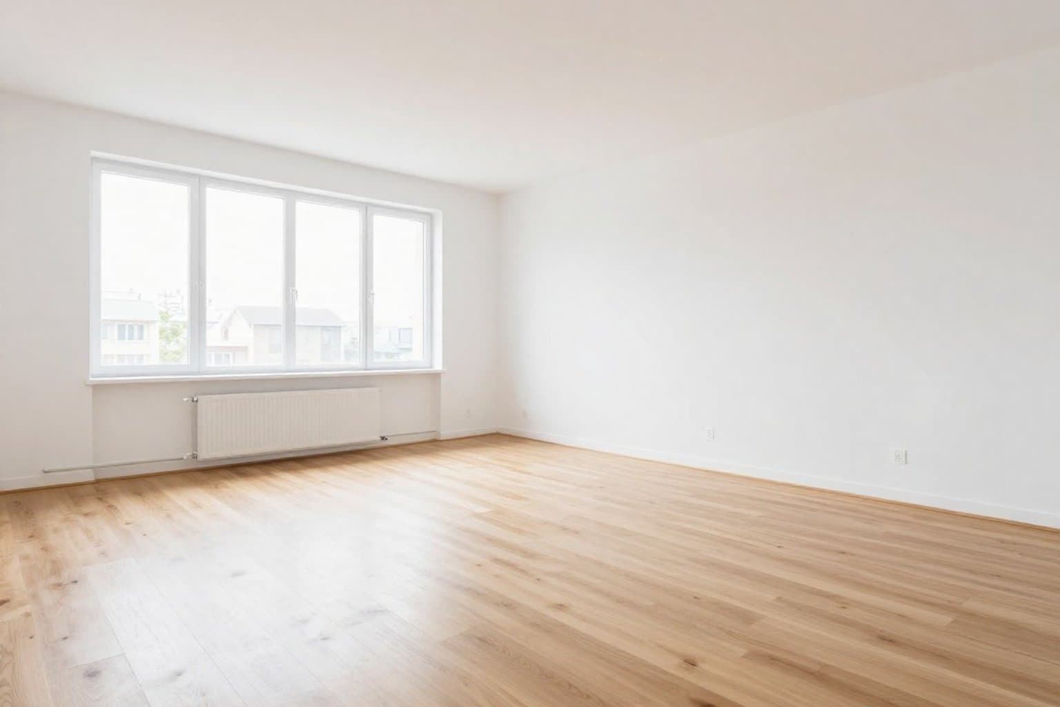 Leerer Raum vor Virtual Staging