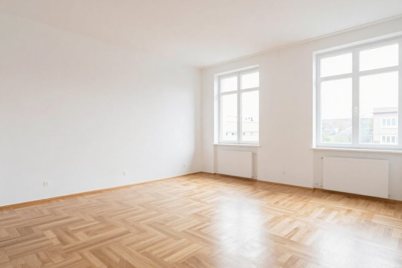 Leerer Raum vor Virtual Staging
