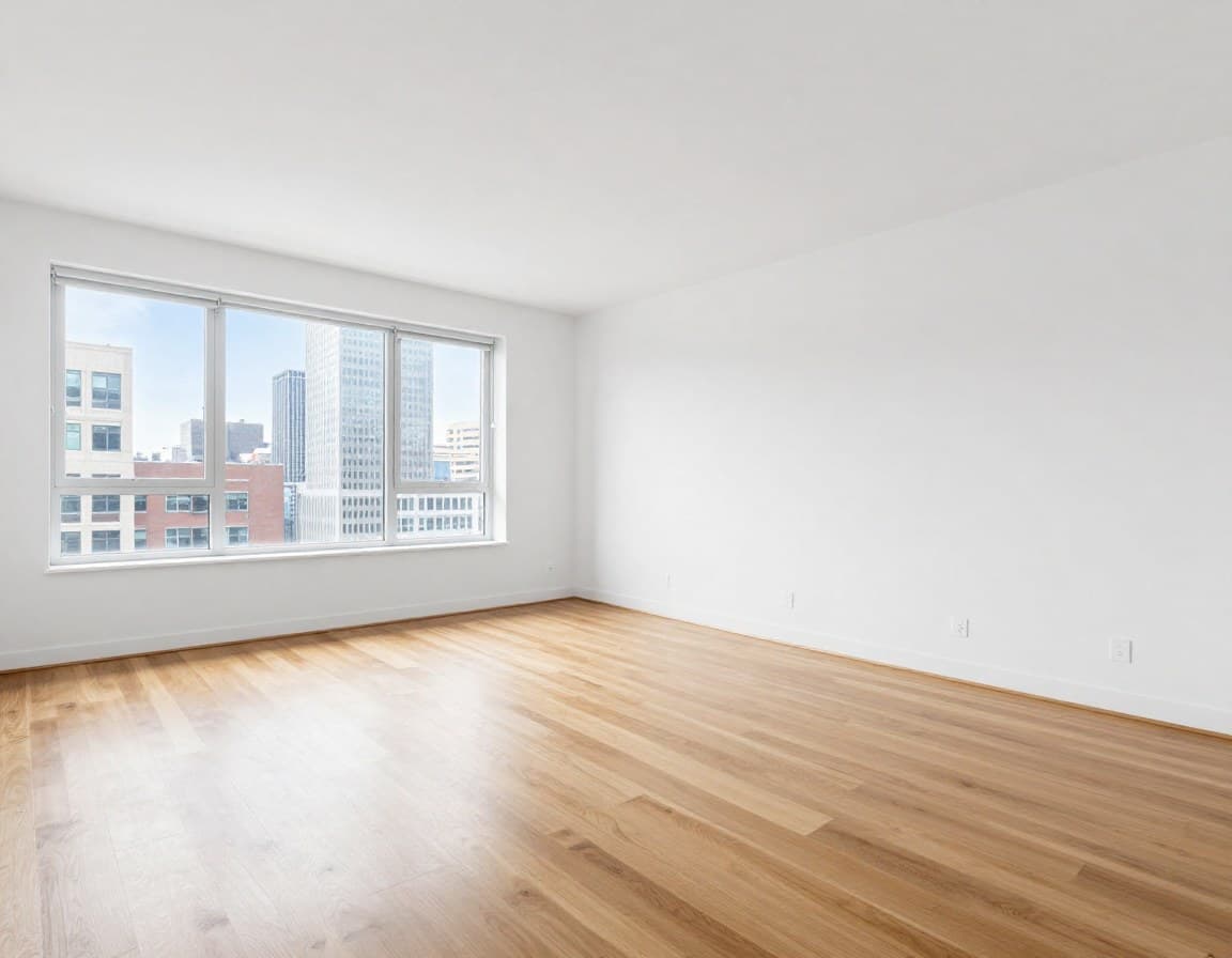 Leerer Raum vor Virtual Staging