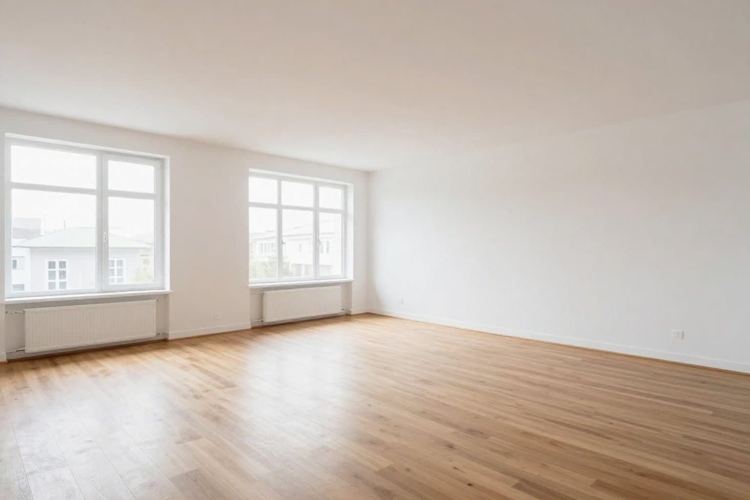 Leerer Raum vor Virtual Staging
